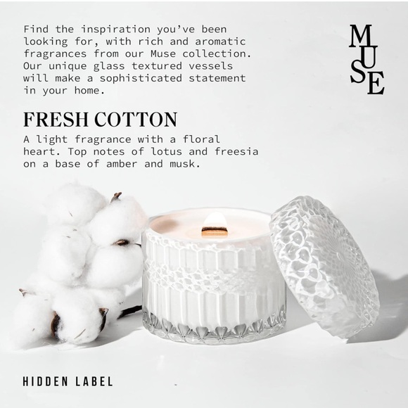Fresh Cotton Scented Candles - Picture 3 of 6